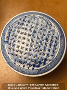 Twos-Company-The-Canton-Collection-Blue-and-White-Porcelain-Potpourri-Dish-second-image-1