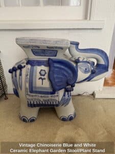 Vintage-Chinoiserie-Blue-and-White-Ceramic-Elephant-Garden-Stool-or-Plant-Stand-1