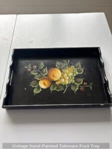 Vintage-Hand-Painted-Toleware-Fruit-Tray