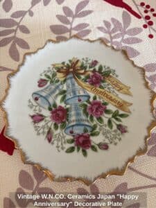 Vintage-W.N.CO_.-Ceramics-Japan-Happy-Anniversary-Decorative-Plate