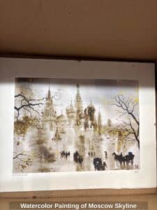 Watercolor-Painting-of-Moscow-Skyline