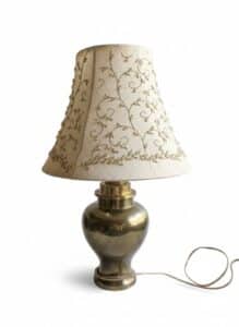 Brass-Urn-Style-Table-Lamp-with-Embroidered-Floral-Shade-1