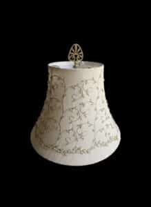 Brass-Urn-Style-Table-Lamp-with-Embroidered-Floral-Shade-third-image-1