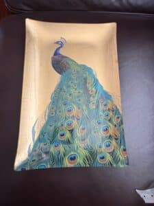 Fringe-Decorative-Tray-with-Peacock-Design