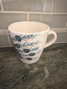 Guatemalan-Pottery-Mug-with-Peacock-Motif-second-image