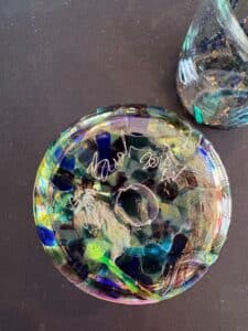 Hand-Blown-Art-Glass-Tumblers-Set-of-with-Artist-Signature