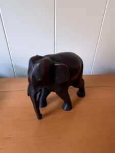 Hand-Carved-Wood-Elephant-Figurine