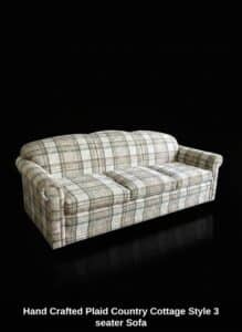 Hand-Crafted-Plaid-Country-Cottage-Style-seater-Sofa