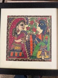 Madhubani-Painting-of-Radha-and-Krishna