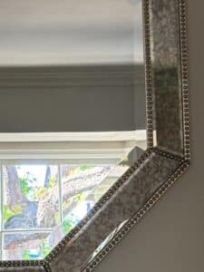Octagonal-Mirror-with-Beveled-Glass-and-Mirrored-Segment-Frame-with-Beaded-Border-second-image