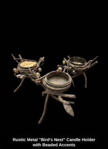 Rustic-Metal-Birds-Nest-Candle-Holder-with-Beaded-Accents