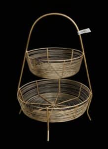 Two-Tiered-Wire-Fruit-Basket-Stand