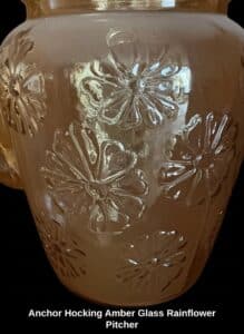 Anchor-Hocking-Amber-Glass-Rainflower-Pitcher-second-image-1