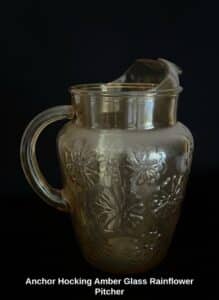 Anchor-Hocking-Amber-Glass-Rainflower-Pitcher-third-image-1