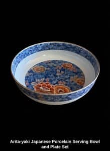 Arita-yaki-Japanese-Porcelain-Serving-Bowl-and-Plate-Set-1
