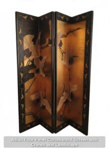 Asian-Four-Panel-Coromandel-Screen-with-Cranes-and-Landscape-B-1