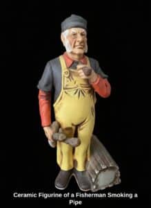 Ceramic-Figurine-of-a-Fisherman-Smoking-a-Pipe