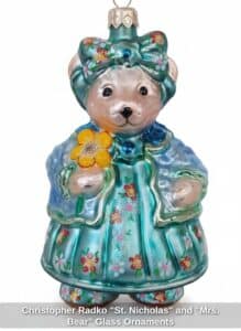 Christopher-Radko-St.-Nicholas-and-Mrs.-Bear-Glass-Ornaments-second-image