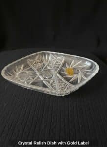 Crystal-Relish-Dish-with-Gold-Label-second-image