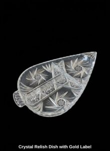 Crystal-Relish-Dish-with-Gold-Label-third-image