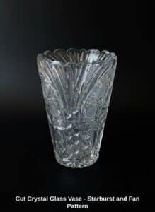 Cut-Crystal-Glass-Vase-Starburst-and-Fan-Pattern