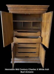 Henredon-Mid-Century-Charles-X-White-Ash-Burl-Armoire-second-image