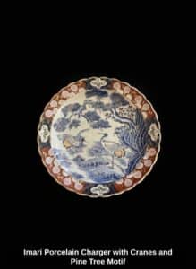 Imari-Porcelain-Charger-with-Cranes-and-Pine-Tree-Motif