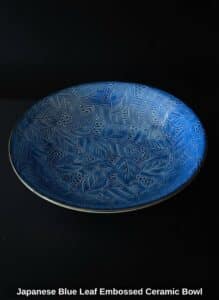 Japanese-Blue-Leaf-Embossed-Ceramic-Bowl