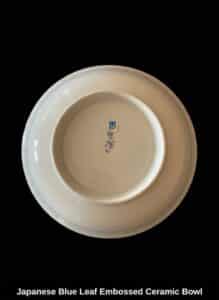 Japanese-Blue-Leaf-Embossed-Ceramic-Bowl-third-image
