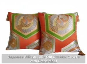 Japanese-Silk-Brocade-Obi-Cushion-Covers-with-Crane-Motif