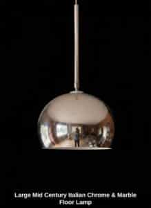 Large-Mid-Century-Italian-Chrome-Marble-Floor-Lamp-second-image