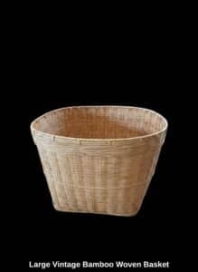 Large-Vintage-Bamboo-Woven-Basket