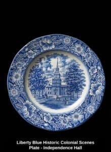 Liberty-Blue-Historic-Colonial-Scenes-Plate-Independence-Hall