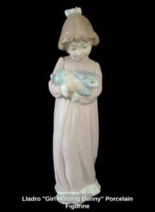 Lladro-Girl-Holding-Bunny-Porcelain-Figurine
