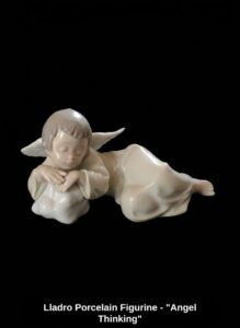 Lladro-Porcelain-Figurine-Angel-Thinking