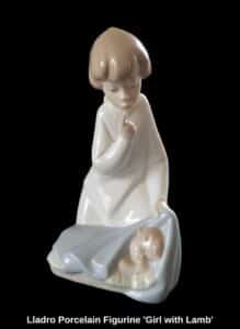 Lladro-Porcelain-Figurine-Girl-with-Lamb