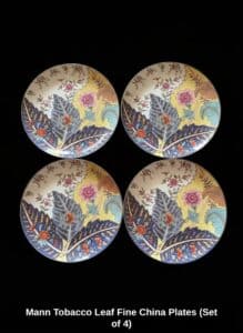 Mann-Tobacco-Leaf-Fine-China-Plates-Set-of-