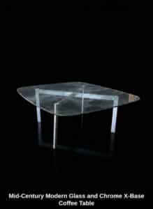 Mid-Century-Modern-Glass-and-Chrome-X-Base-Coffee-Table-second-image