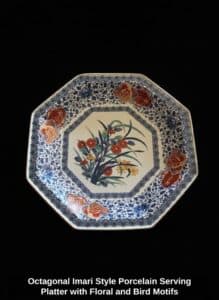 Octagonal-Imari-Style-Porcelain-Serving-Platter-with-Floral-and-Bird-Motifs