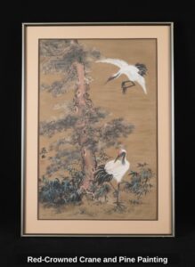Red-Crowned-Crane-and-Pine-Painting