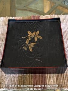 Set-of-Japanese-Lacquer-Trays-with-Foliate-Design