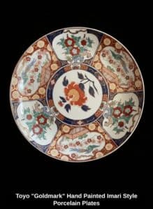Toyo-Goldmark-Hand-Painted-Imari-Style-Porcelain-Plates