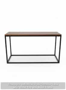 Tribesigns-Industrial-Style-Console-Table-with-Wood-Top-and-Metal-Frame-second-image