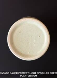 VINTAGE-BAUER-POTTERY-LIGHT-SPECKLED-GREEN-PLANTER-MCM-second-image