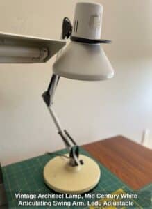 Vintage-Architect-Lamp-Mid-Century-White-Articulating-Swing-Arm-Ledu-Adjustable-Light-Retro-Spring-Arm-Task-Light