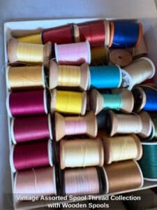 Vintage-Assorted-Spool-Thread-Collection-with-Wooden-Spools-fourth-image