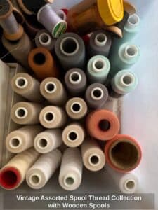 Vintage-Assorted-Spool-Thread-Collection-with-Wooden-Spools-second-image
