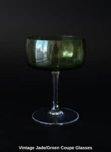 Vintage-Jade-or-Green-Coupe-Glasses-second-image