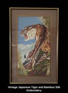 Vintage-Japanese-Tiger-and-Bamboo-Silk-Embroidery