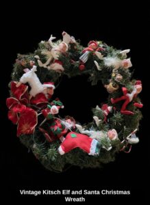 Vintage-Kitsch-Elf-and-Santa-Christmas-Wreath